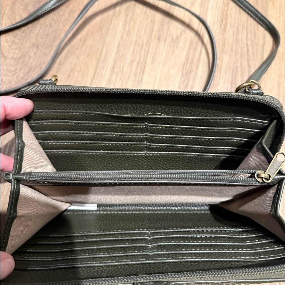 Green Leather Crossbody Bag - Picture 5 of 8